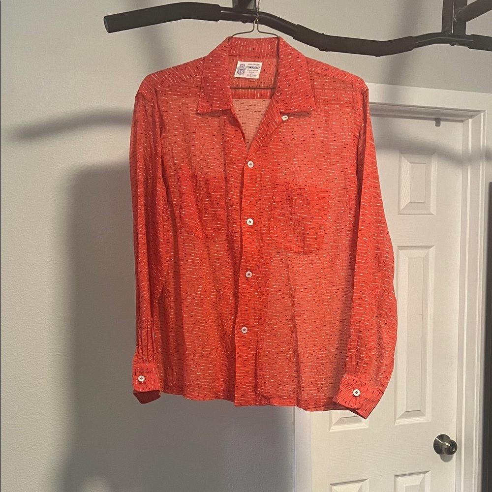 Vintage Towncraft Red Casual Button Down Shirt